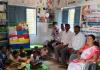 అంగన్వాడీకేంద్రంలో తనిఖీ చేసిన సర్పంచ్ రాజమణి 