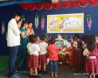 న్యూస్ స్కూలులో వైభవంగా వసంత పంచమి.  -- గంట్ల అనంతరెడ్డి చైర్మన్.