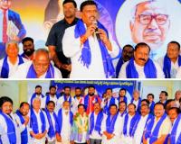 అంబేద్కర్ యువజన సేవా సమితి నూతన కార్యవర్గ ప్రమాణ స్వీకారానికి.