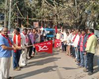 రాజేంద్రనగర్ నియోజకవర్గం లోని 5డివిజన్లలో సిఐటి యూ ఆధ్వర్యంలో జీపుజాత ప్రారంభం.                           .