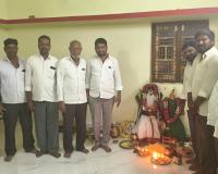 ఇందిరమ్మ నూతన గృహప్రవేశంనికి హాజరైన ఎన్కతల గ్రామ సర్పంచ్ 