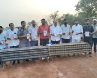 చర్లలో టీ-10 అంతర్ రాష్ట్ర స్థాయి క్రికెట్ పోటీల బ్రోచర్ ఆవిష్కరణ