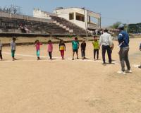 కామారెడ్డిఇంద్ర గాంధీ స్టేడియంలో క్రీడాలకుఅనివదలకు ఏర్పాటు చేశారు        