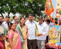 ఛత్రపతి శివాజీ,అంబేద్కర్ విగ్రహావిష్కరణ భూమి పూజలో