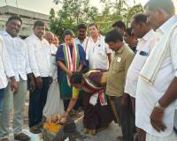 46వ డివిజన్‌లో సీసీ రోడ్ల నిర్మాణానికి శంకుస్థాపన