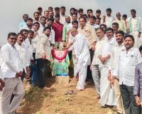 కోటకొండలోపండుగ సాయన్న విగ్రహ ప్రతిష్ఠా పన కోసం భూమి పూజ