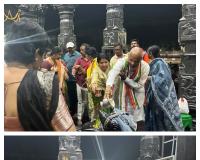 ఎన్ఎస్పీ కెనాల్ పక్కన శివాలయంలో ప్రత్యేక పూజలు 