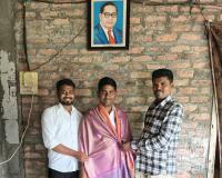ఎస్సీ, ఎస్టీ మానిటరింగ్  విజిలెన్స్ సభ్యులు గొల్లపల్లి రజనీకాంత్‌కు  శాలువాతో సత్కరించి, కోఆర్డినేటర్ కొర్ని అనిల్,