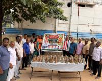 మణికొండలో ఘనంగా మట్టి వినాయకుల ఉచిత పంపిణీ