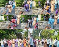 సి సి రోడ్డు శంకుస్థాపన చేసిన సర్పంచ్ ఖమ్మంపాటి స్వాతి జగన్  