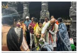 ఎన్ఎస్పీ కెనాల్ పక్కన శివాలయంలో ప్రత్యేక పూజలు 