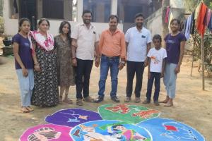 కొండ ఫ్యామిలీ గౌడ్స్ వారి  సహకారంతో ముగ్గుల పోటీలు వెంకటాపురం సేవా ట్రస్ట్ వ్యవస్థాపకులు కొండ యాకన్న గౌడ్