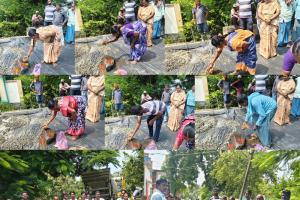 సి సి రోడ్డు శంకుస్థాపన చేసిన సర్పంచ్ ఖమ్మంపాటి స్వాతి జగన్  
