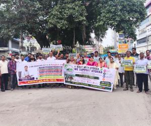 మణికొండలో వాక్ విత్ హైడ్రా ర్యాలీ 