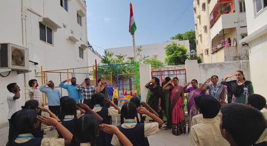 నారాయణ ఈ టెక్నా్ స్కూల్ లో తెలంగాణ ప్రజాపాలన దినోత్సవ వేడుకలు.