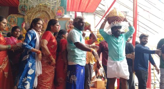 పాకబండ బజార్లో అమ్మవారి విగ్రహం భారీ విగ్రహము,నాలుగో వార్షికోత్సవం